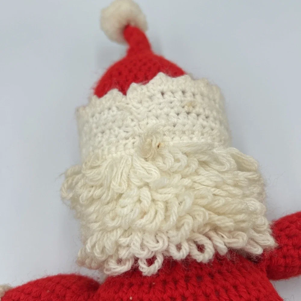 Vintage Handmade Crochet Knit SANTA CLAUS Christmas Holiday 16
